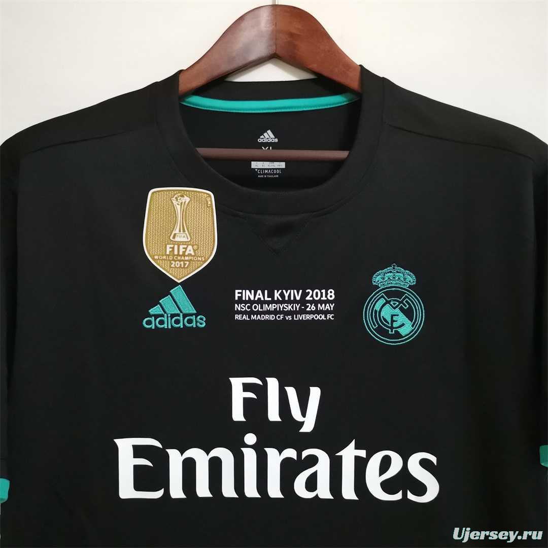 Retro 17/18 Real Madrid Away Soccer Jersey With Full Patch