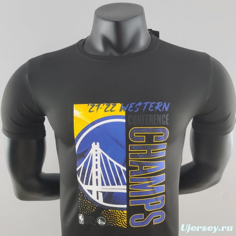 2022 NBA Golden State Warriors CHAMPIONS Black T-Shirts #K000223