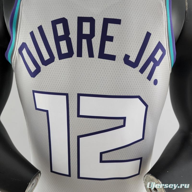 2019 NBA Oubre Jr. #12 Charlotte Hornets Grey Jersey