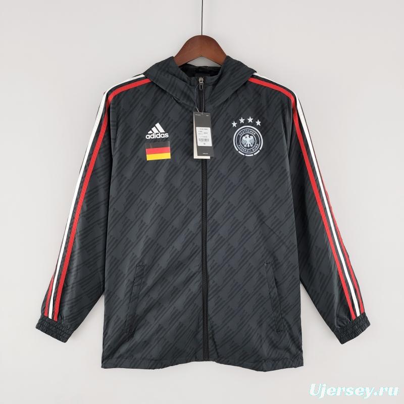 2022 Germany Windbreaker Black Red And White