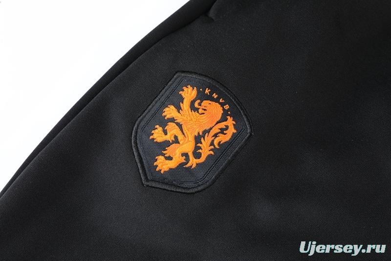 2022 Netherlands Yellow Full Zipper Tracksuit