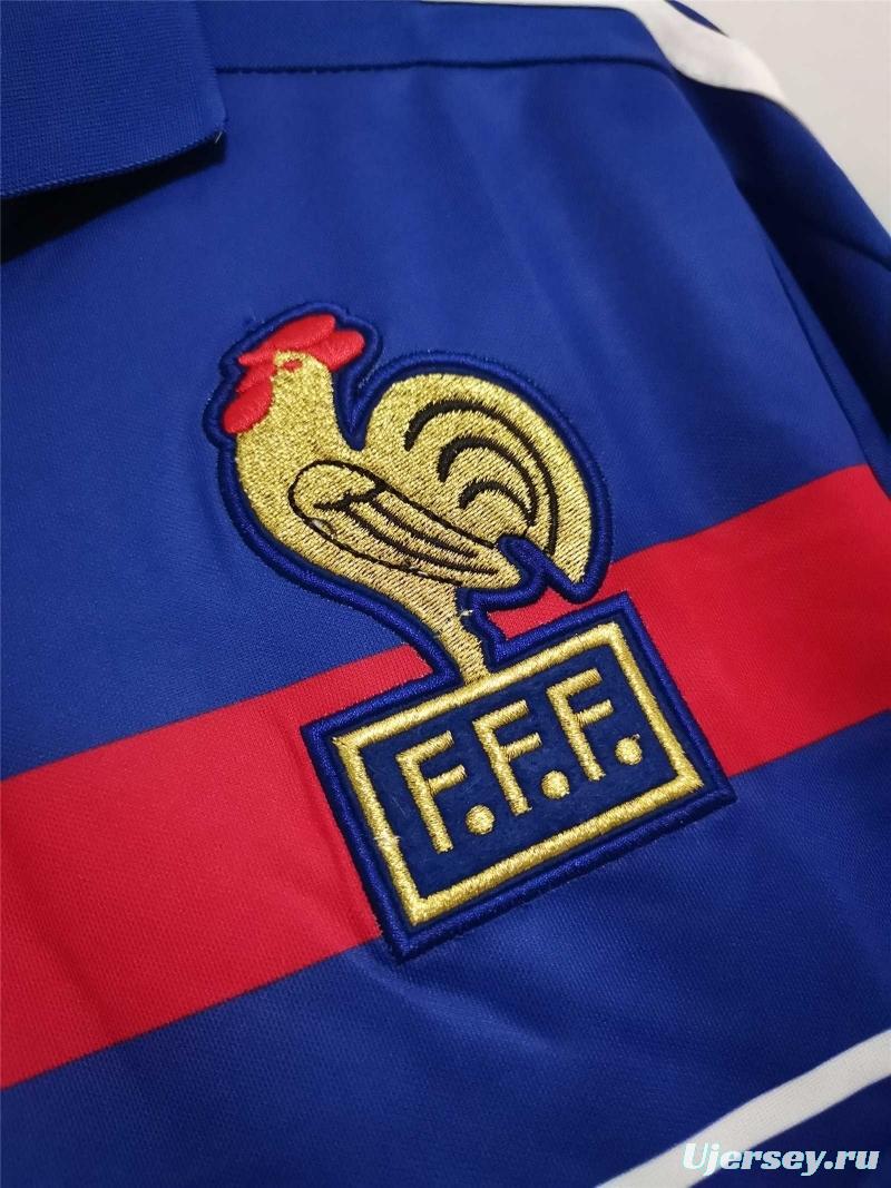 Retro 1984 France Home Soccer Jersey