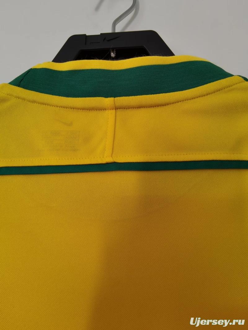 Retro 1998 Brazil Home Soccer Jersey