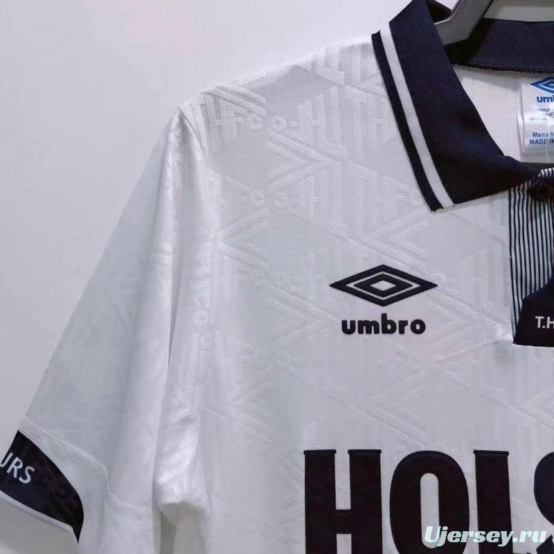 Retro 92/94 Tottenham Hotspur Home Soccer Jersey