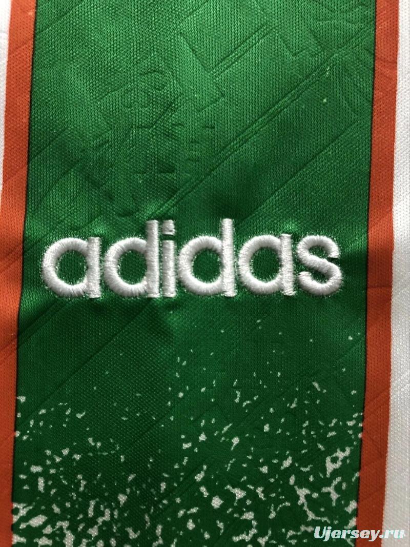 Retro 1994 Ireland Away White Soccer Jersey