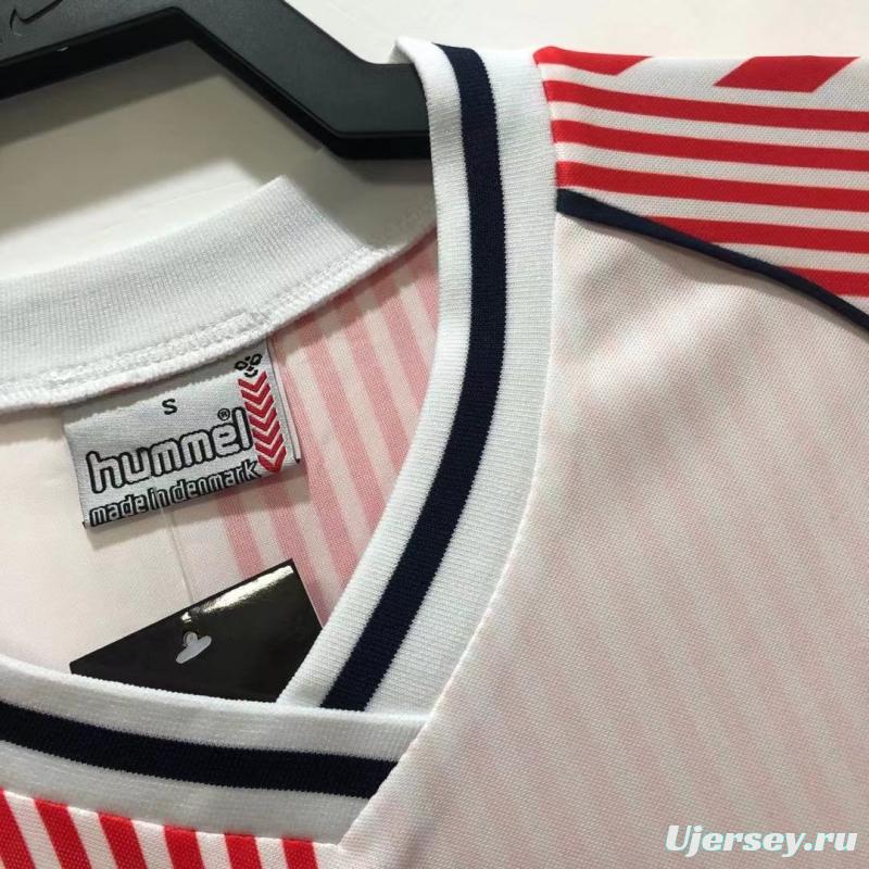 Retro 1986 Denmark Away Soccer Jersey