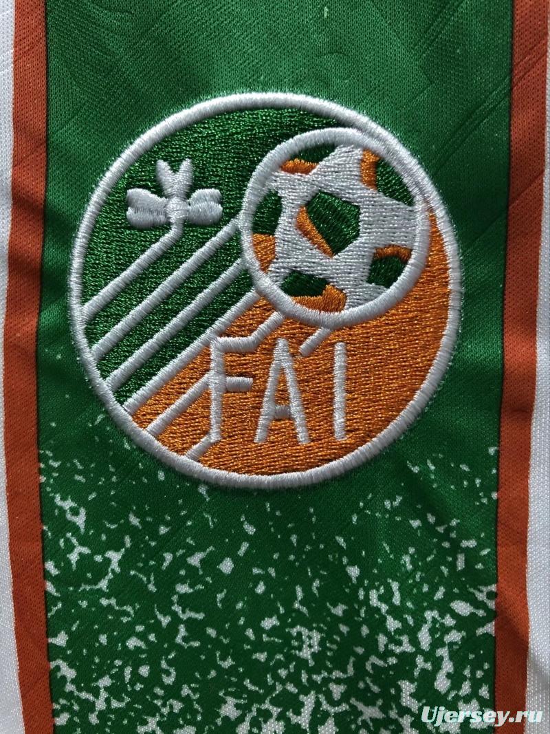 Retro 1994 Ireland Away White Soccer Jersey