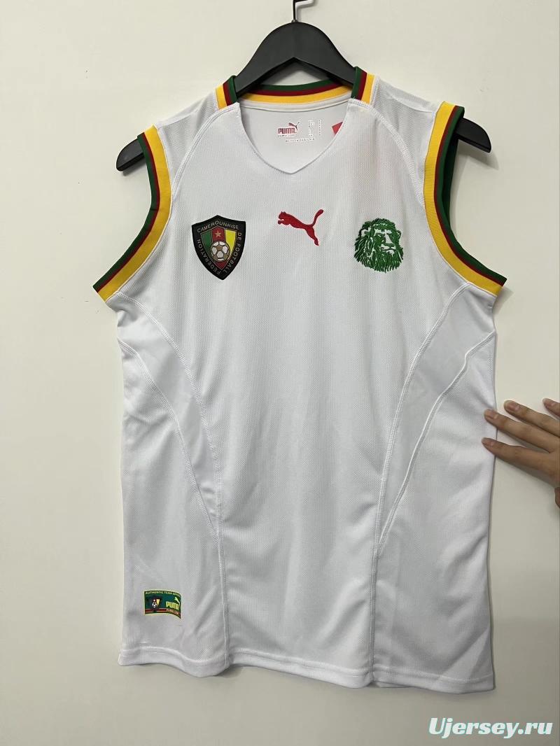 Retro 2002 Cameroon White Jersey
