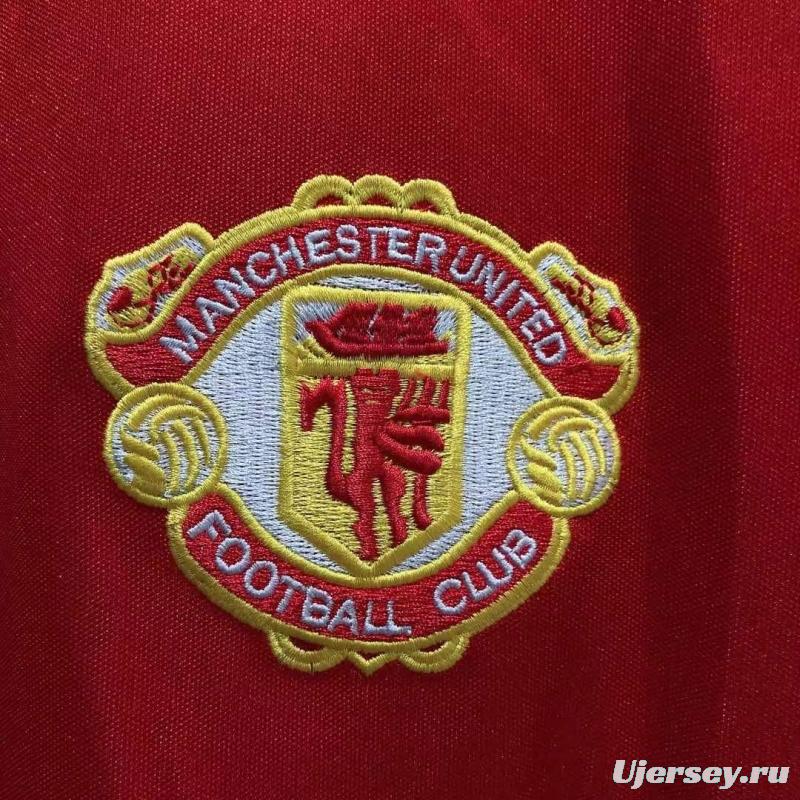 Retro 84/85 Manchester United Home Soccer Jersey