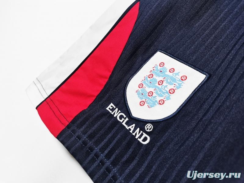 Retro 1998 England Home Shorts Soccer Jersey