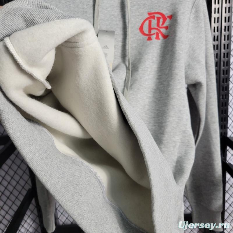 2022 Flamengo Men's And Women's Hoodie Grey