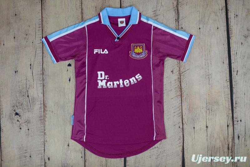 Retro 99/01 West ham United Home Soccer Jersey