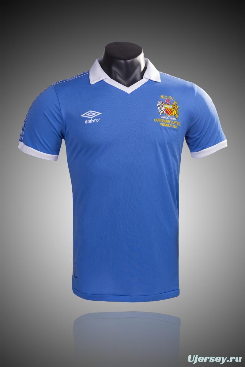 Retro 81/82 Manchester City Home Soccer Jersey