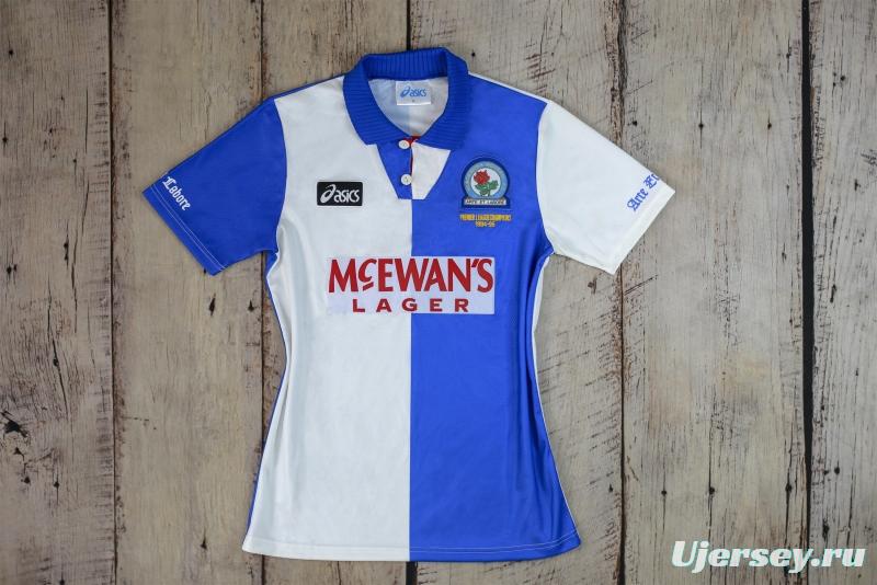 Retro 94/96 Blackburn Rovers Home Soccer Jersey