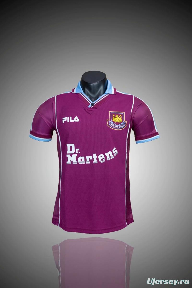 Retro 99/01 West ham United Home Soccer Jersey