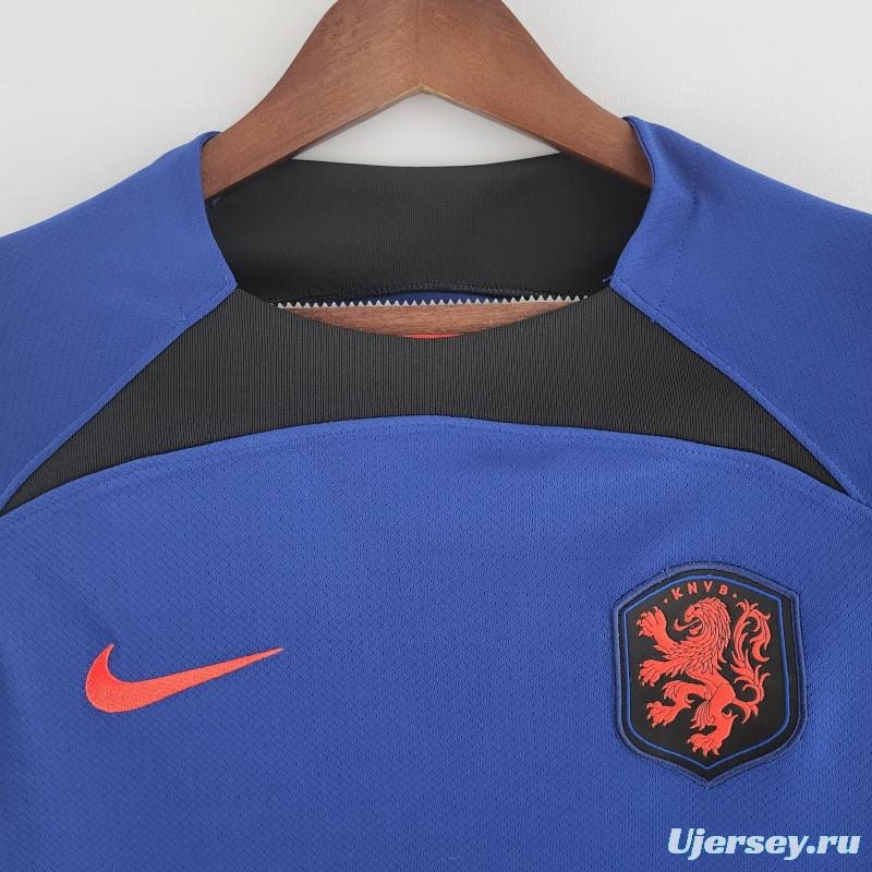 2022 Netherlands World Cup Shirt Away Soccer Jersey