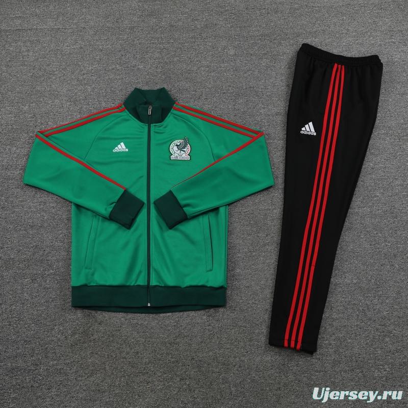 2022 Mexico Green Full Zipper Tracksuit