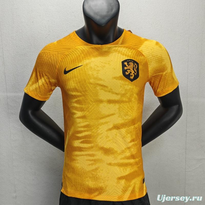 Player Version 2022 Netherlands Home Soccer Jersey