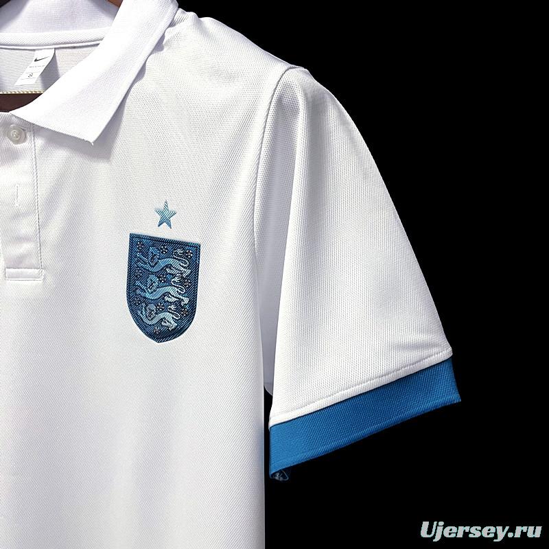 2022 England White Polo Shirts