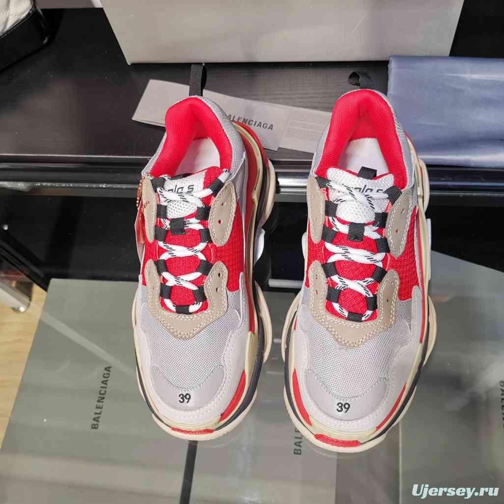 Men/Women Balenciaga Triple S Sneaker Red/Purple Item Ab5580330