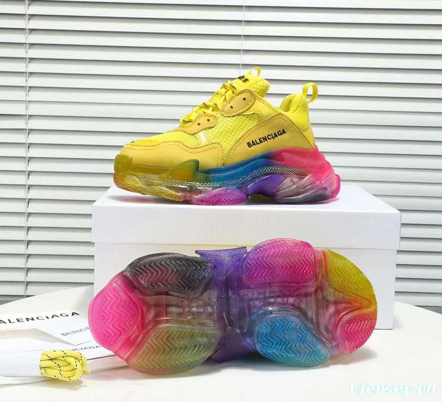 Men/Women Balenciaga Triple-S Sneaker 2 Color Yellow/White Item 6380340