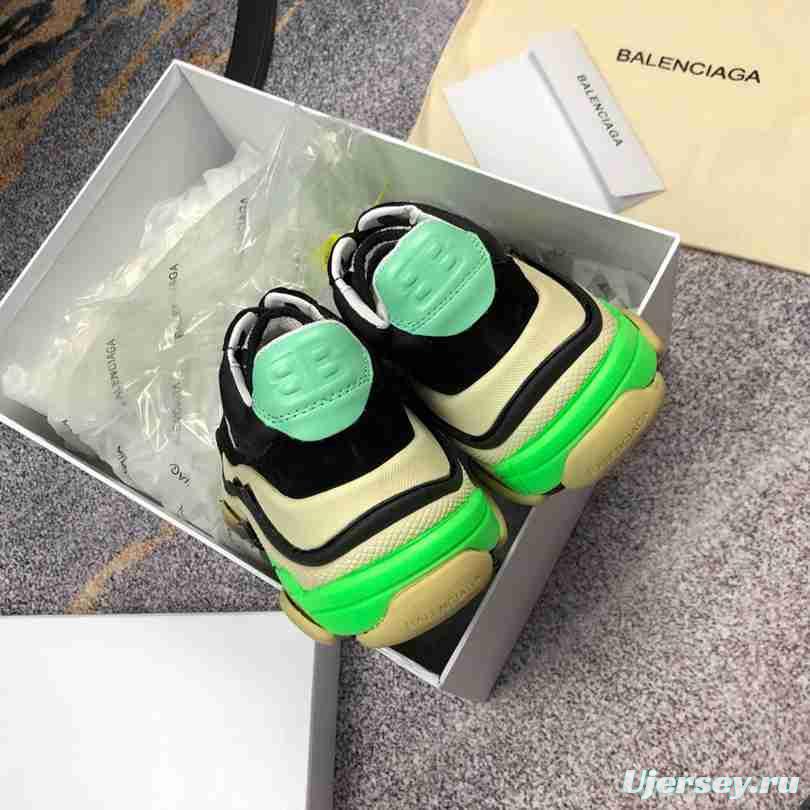 Men Balenciaga Triple-S 2 Black/Green Sneaker