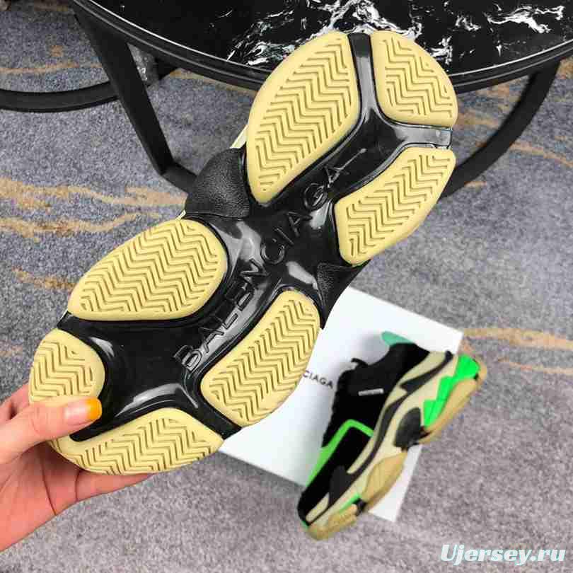 Men Balenciaga Triple-S 2 Black/Green Sneaker