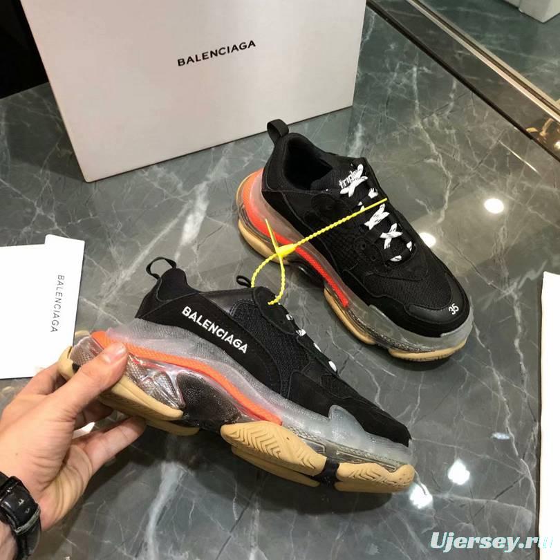 Men/Women Balenciaga Triple S MutiColor Clear Sole Black Sneaker Item 6380400