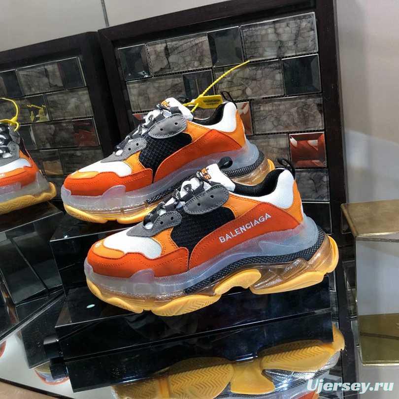 Men/Women Balenciaga Triple-S Sneaker Orange/Black Item 6380340