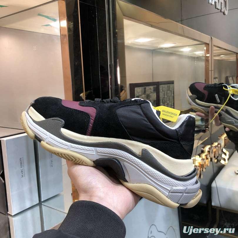 Men/Women Balenciaga Triple S Sneaker Black/Purple Item 6380340