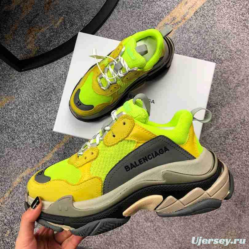 Men Balenciaga Triple-S Sneaker Multi-Color Green/Brown