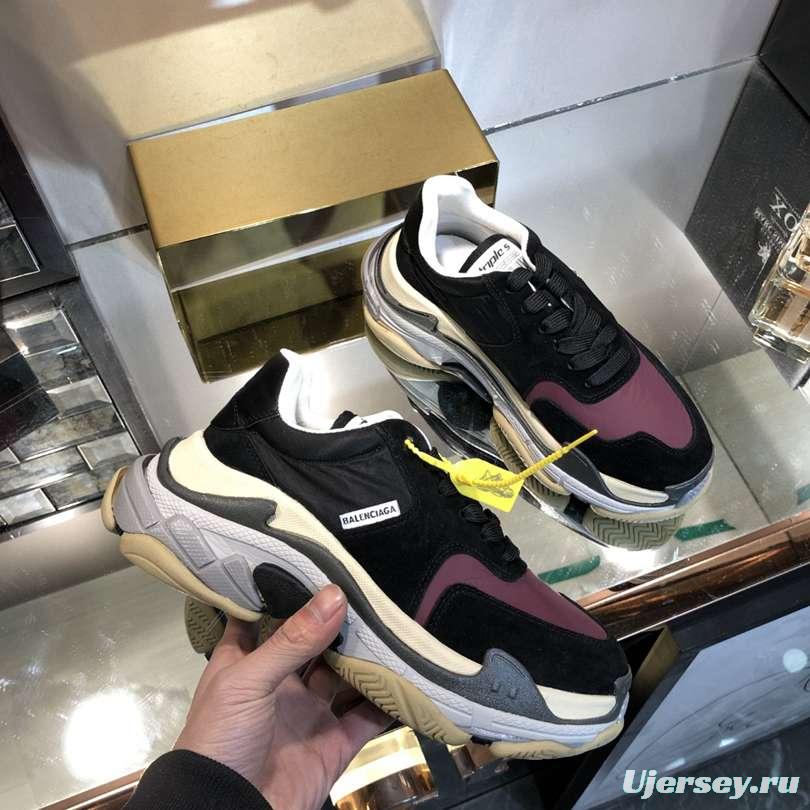 Men/Women Balenciaga Triple S Sneaker Black/Purple Item 6380340