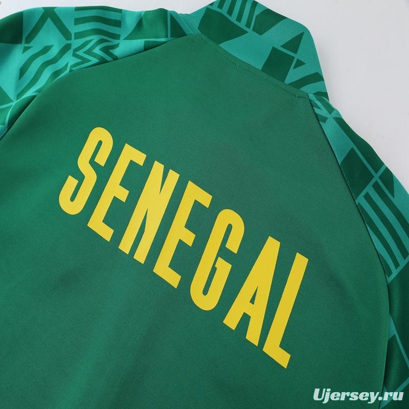 2022 Senegal Green Full Zipper Tracksuit