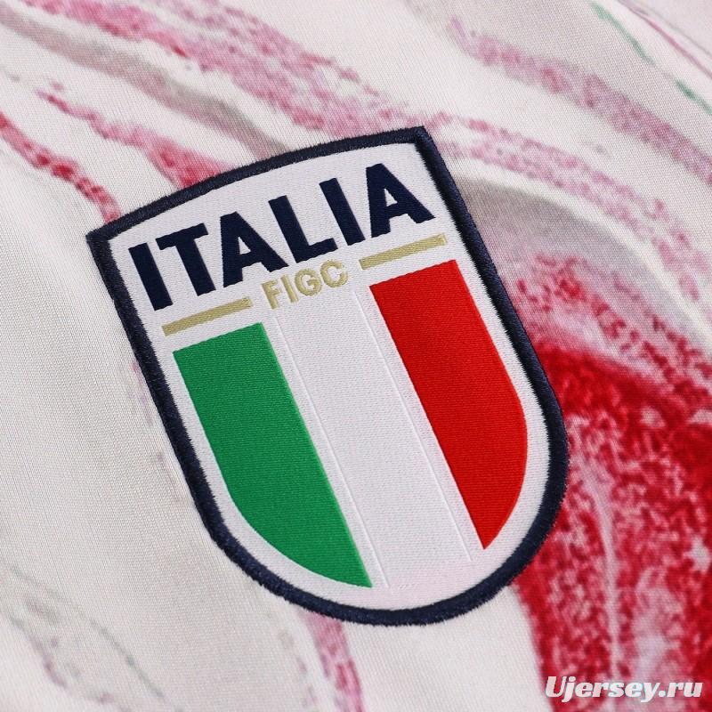 2022 Italy FIGC Pre-Match White Jersey