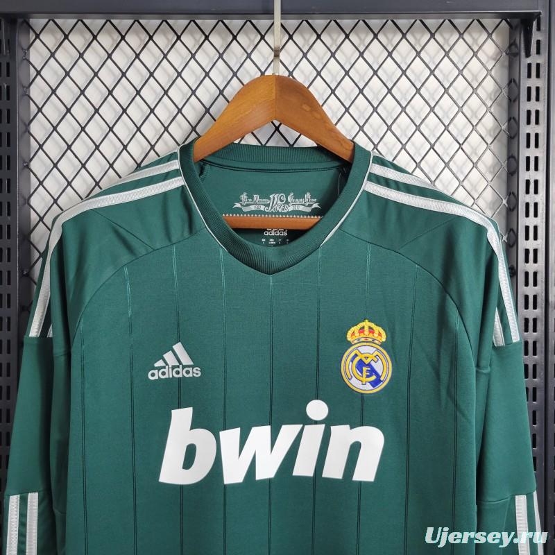 Retro Long Sleeve 2012/13 Real Madrid Third Green Jersey