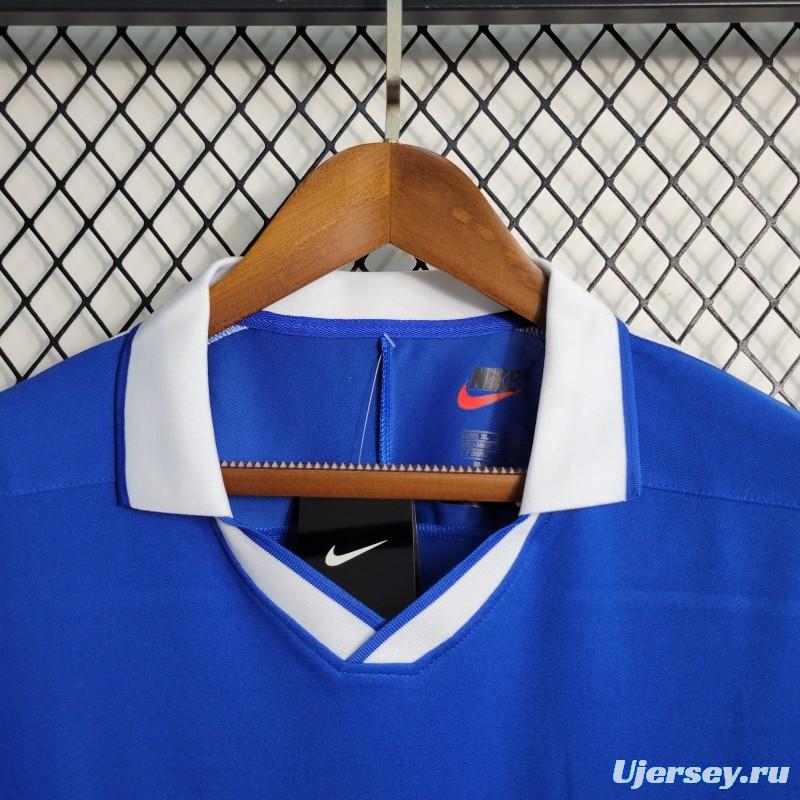 Retro 1997 Brazil Away Blue Jersey
