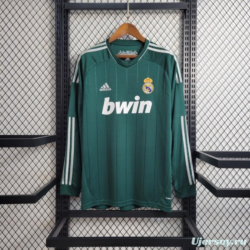 Retro Long Sleeve 2012/13 Real Madrid Third Green Jersey