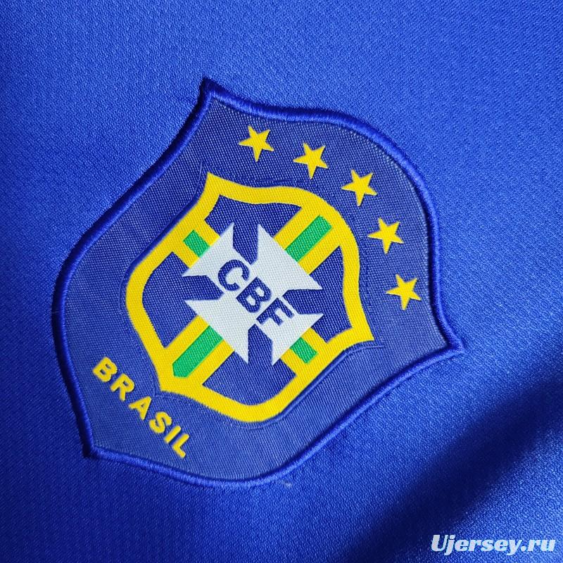 Retro 2006 Brazil Away Blue Jersey