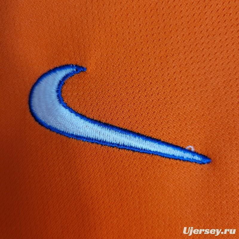 Retro Long Sleeve 1998 Brazil Goalkeeper Orange Jersey