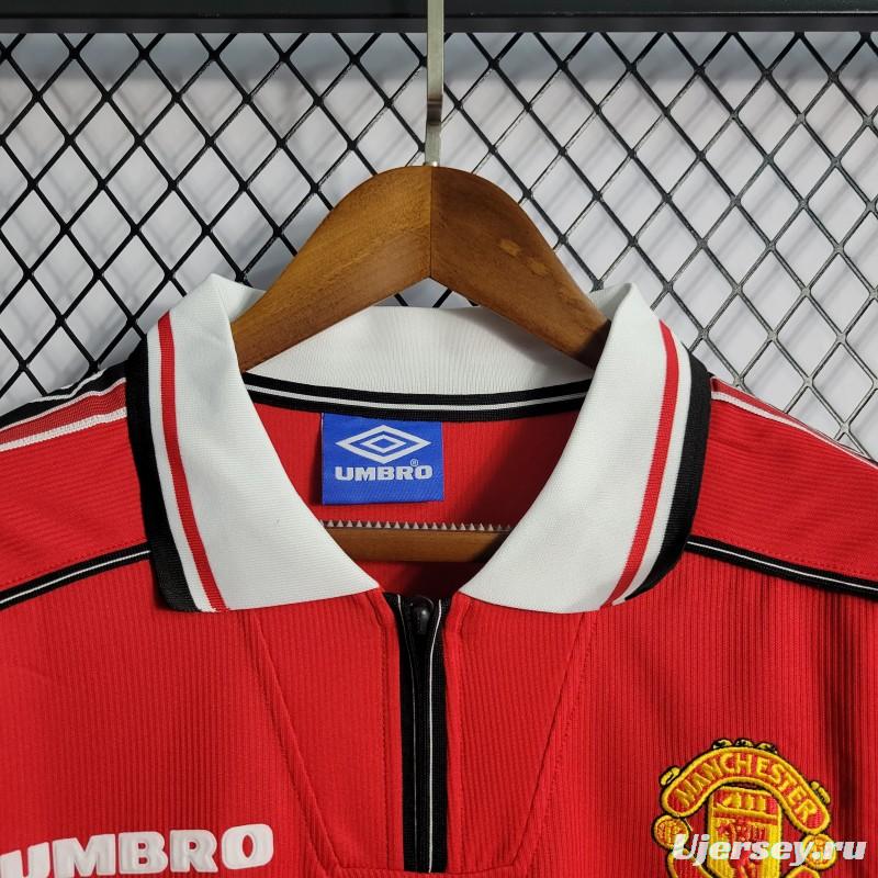 Retro 98-99 Manchester United Home Jersey