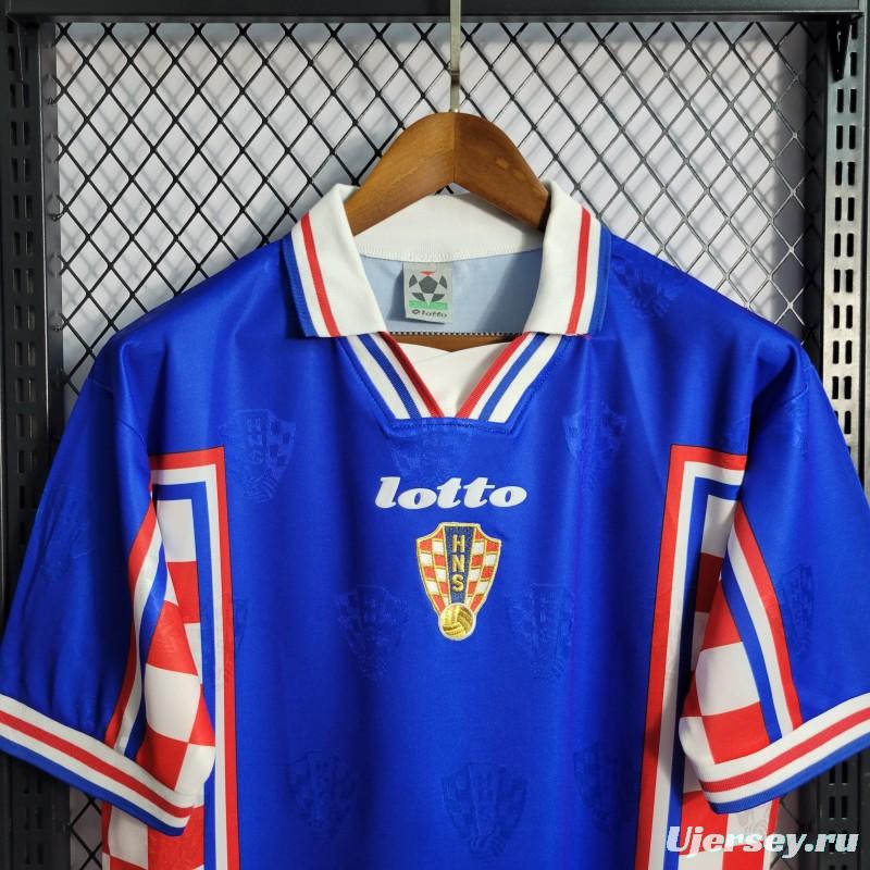 Retro 1998 Croatia Away Blue Jersey