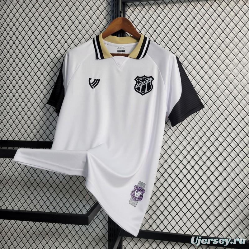 23-24 Ceara Sporting White Jersey -No Sponsor