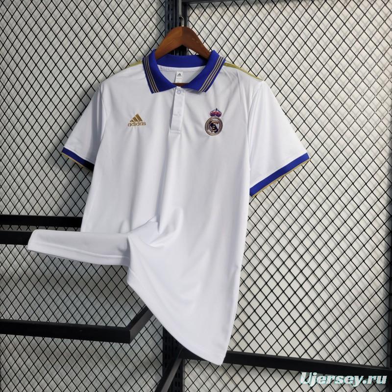 23-24 Real Madrid White POLO Jersey