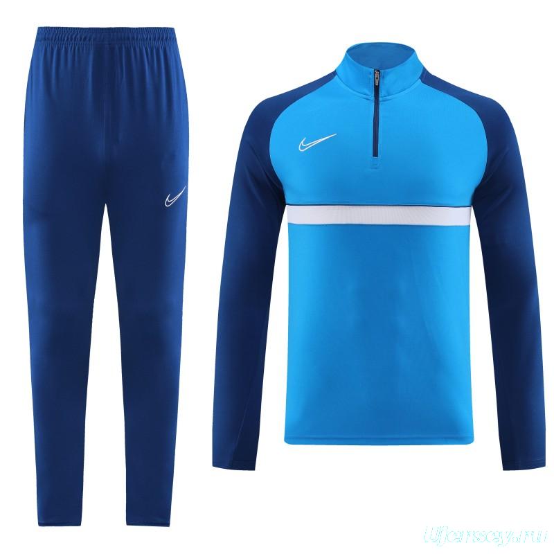 2023 NIKE Blue Half Zipper Jacket +Pants