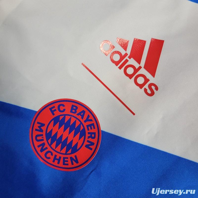 23-24 Bayern Munich Blue Reversible Windbreaker