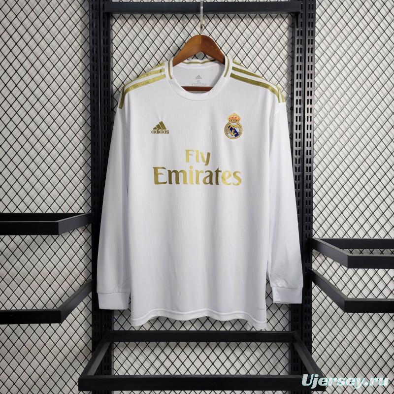 Retro19-20 Real Madrid Home Long Sleeve Jersey