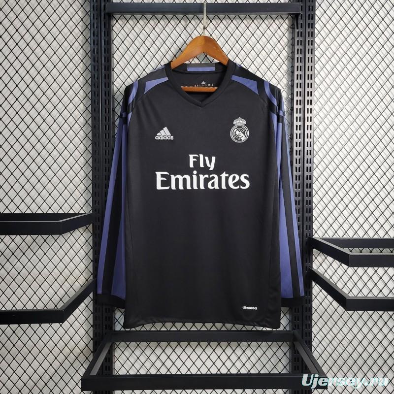 Retro16-17 Real Madrid Third Long Sleeve Jersey