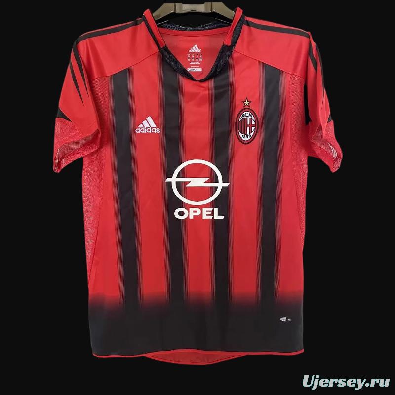 Retro 04/05 AC Milan Home Authentic Jersey