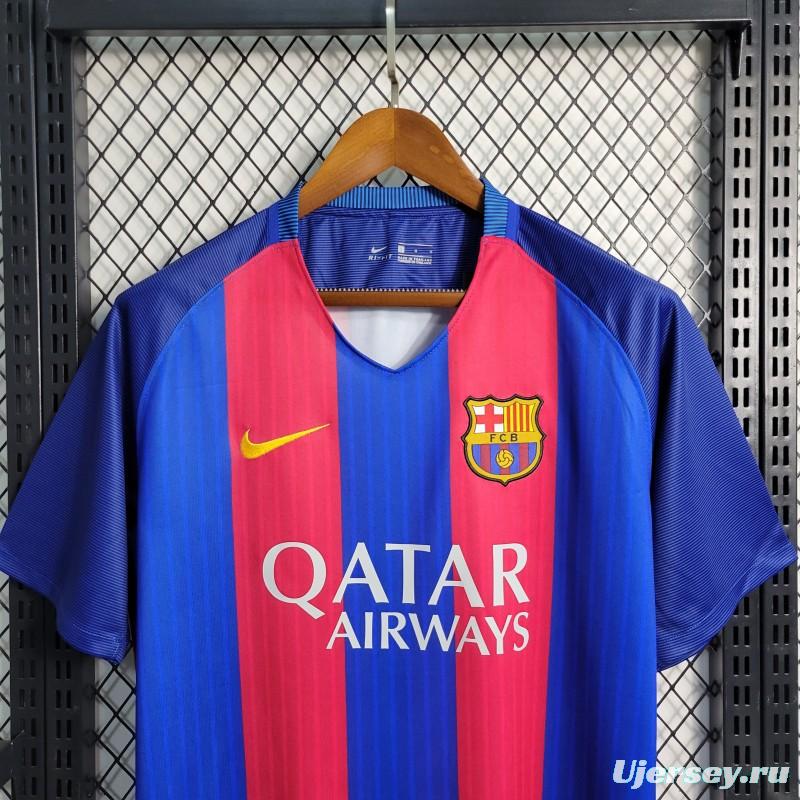 Retro 16-17 Barcelona Home Soccer Jersey