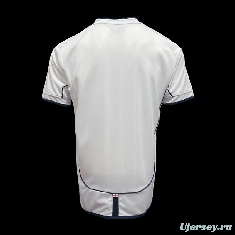 Retro 2002 England Home Soccer Jersey